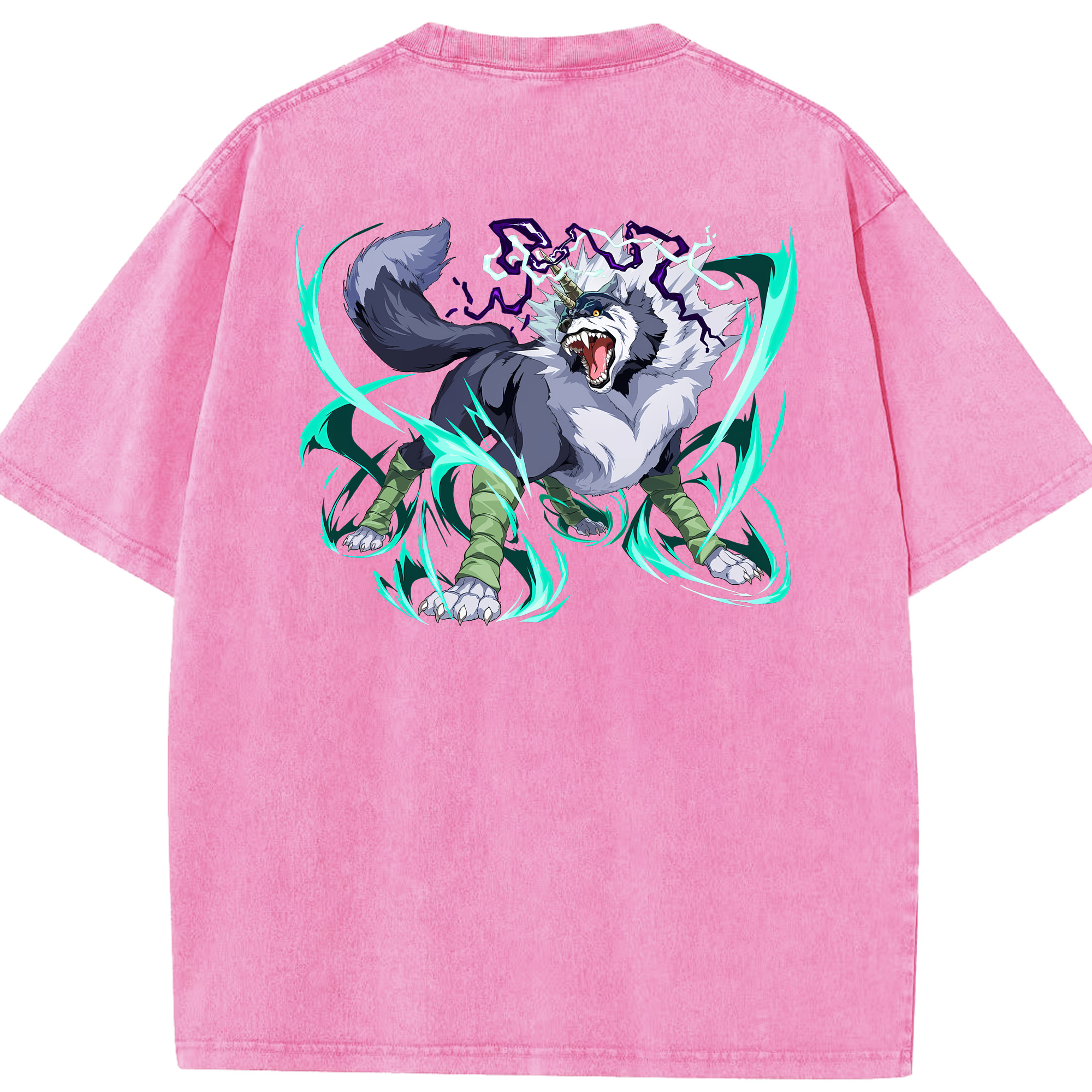 （画像用） 転スラ Regarding Reincarnated to Slime 綿100% ヴィンテージ風 半袖Tシャツ（背面プリント）